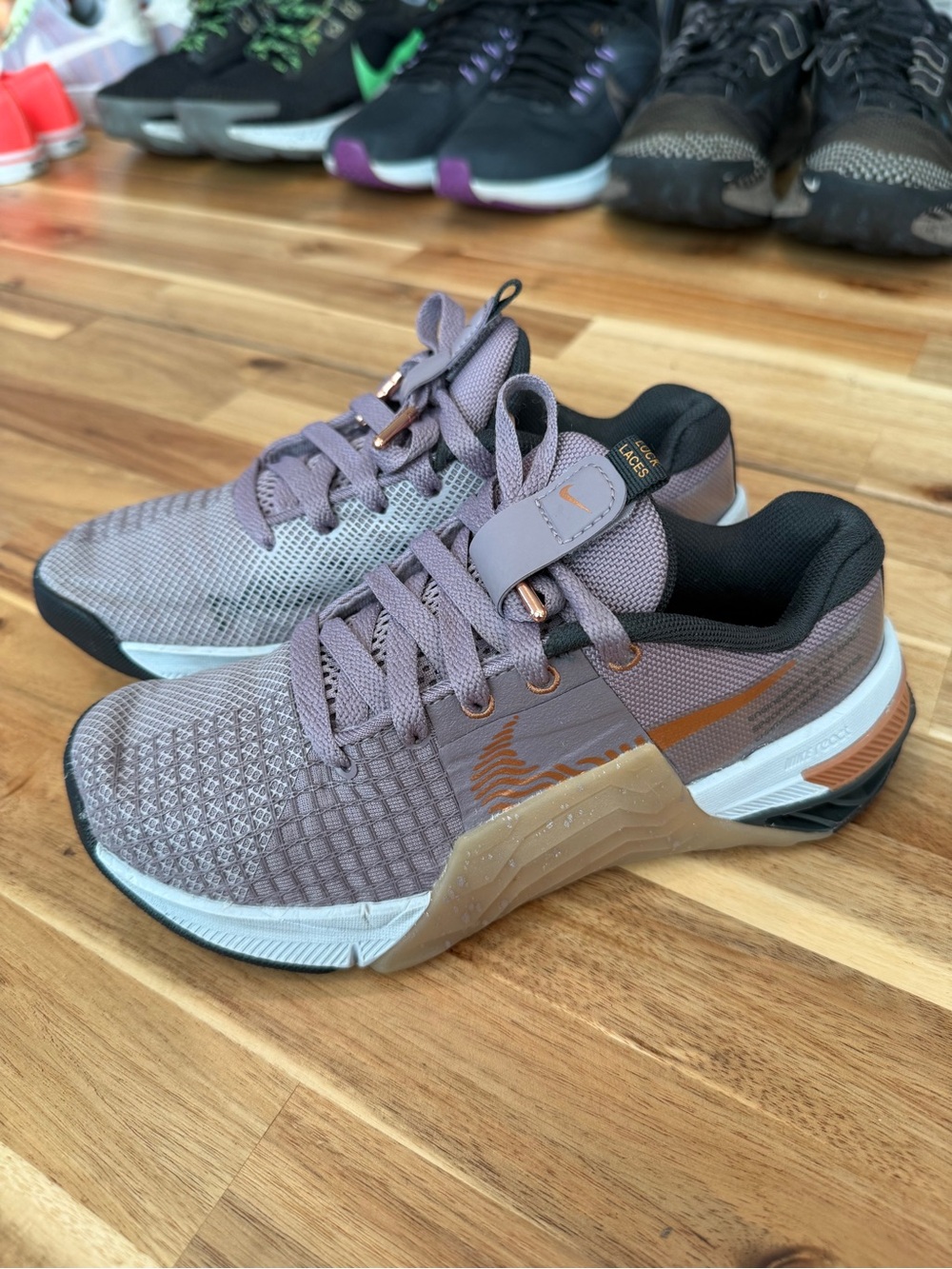 Women's Nike Metcons Training Sneaker - Taupe with Copper Accents